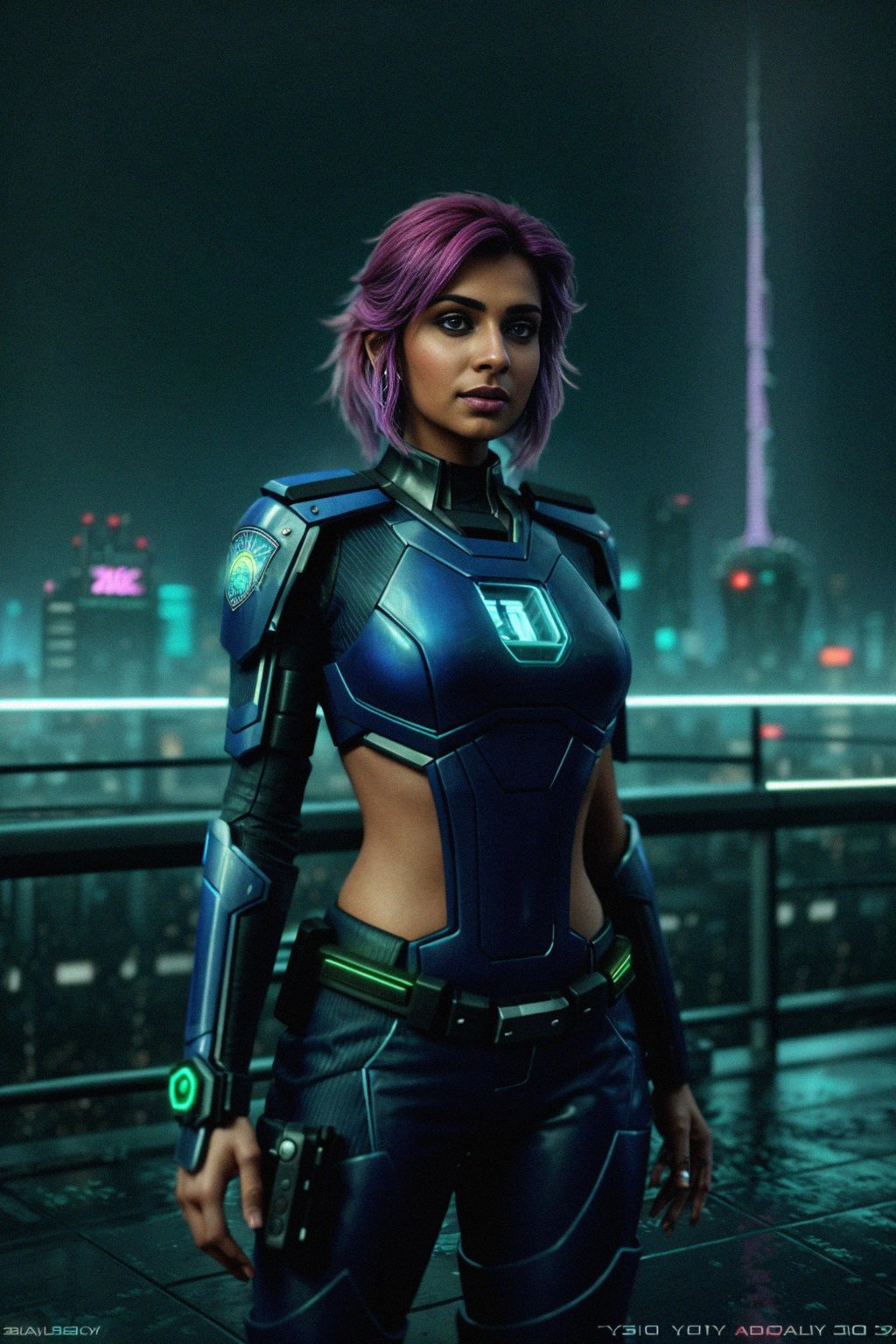 woman as futuristic beautiful cyberpunk police officer, in heavy rainning futuristic tokyo rooftop cyberpunk night, ssci-fi, fantasy, intricate, very very beautiful, elegant, neon light, highly detailed, digital painting, artstation, concept art, soft light, hdri, smooth, sharp focus, illustration, art by tian zi and craig mullins and wlop and alphonse mucha