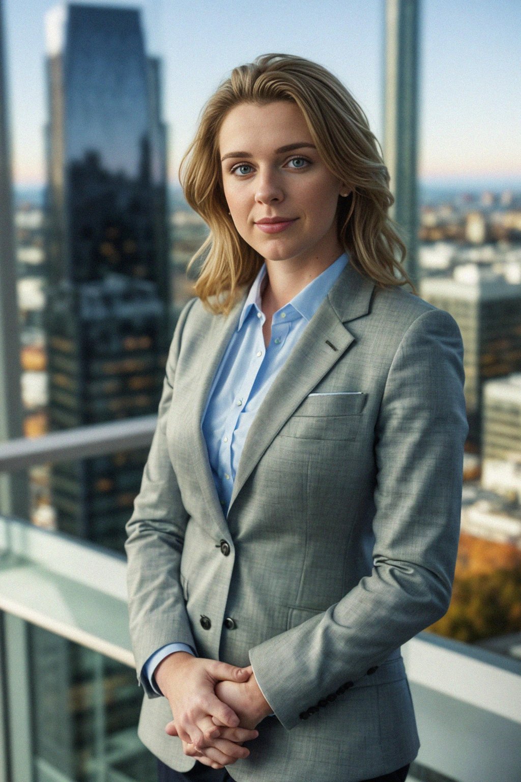 8k professional headshot of man, crisp details, studio backdrop, executive attire, confident posture, neutral expression, high-definition, corporate setting, sharp focus, ambient lighting, business professional, cityscape view