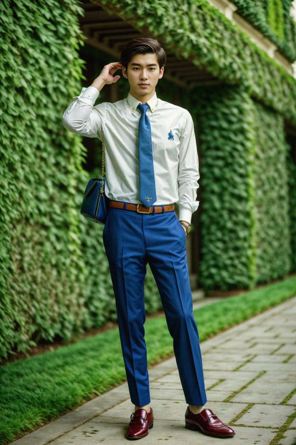 a man in preppy style, old money aesthetic, posh style, elite school stlye, luxurious style, gossip girl neo-prep style, ralph lauren style, country club style, ivy league style