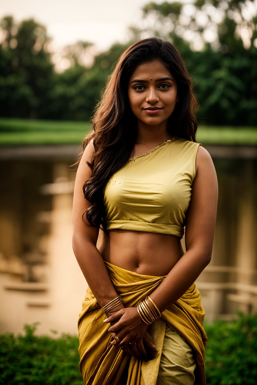 smiling woman in engagement photoshoot. engagement style. wearing casual clothes.  golden hour