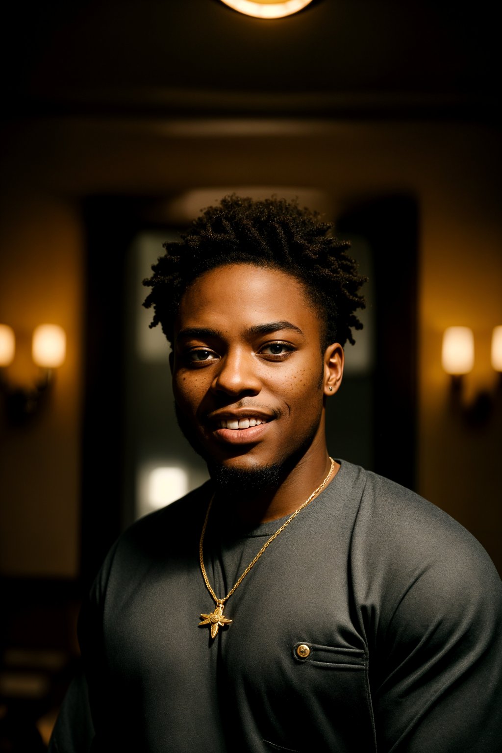 smiling man in engagement photoshoot. engagement style. wearing casual clothes.  golden hour