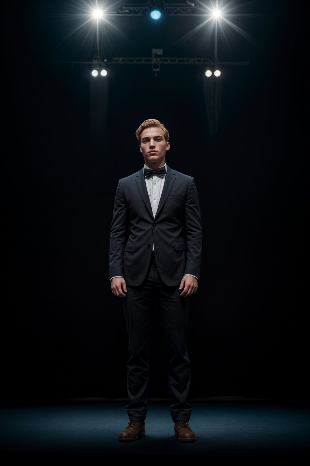 man as a conference keynote speaker standing on stage at a conference