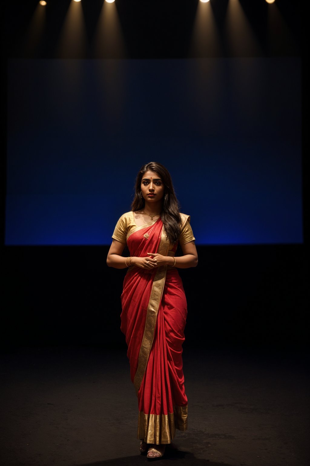 woman as a conference keynote speaker standing on stage at a conference