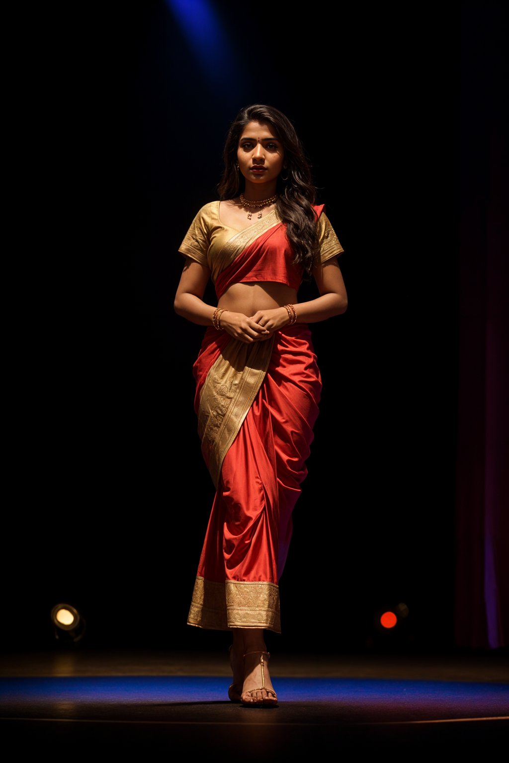 woman as a conference keynote speaker standing on stage at a conference