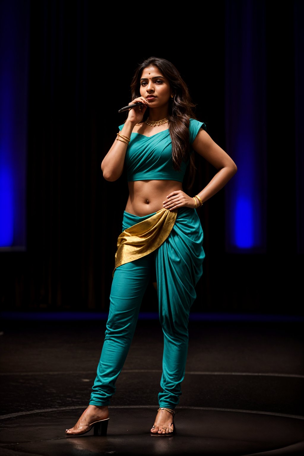 woman as a conference keynote speaker standing on stage at a conference