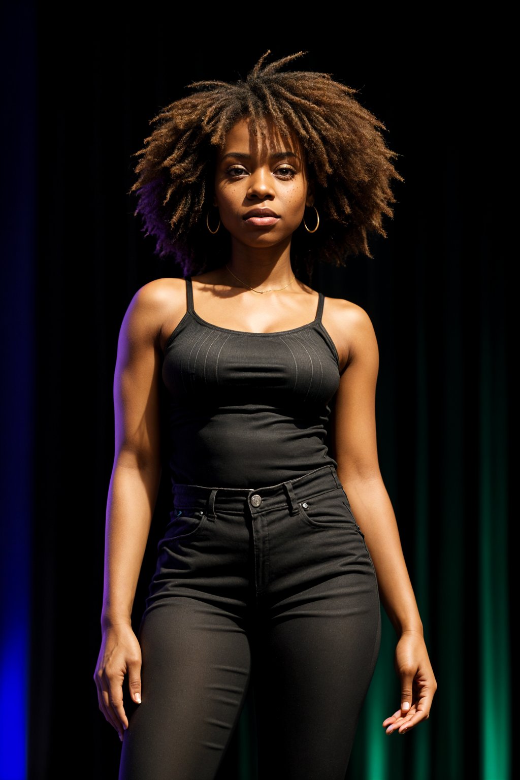 woman as a conference keynote speaker standing on stage at a conference