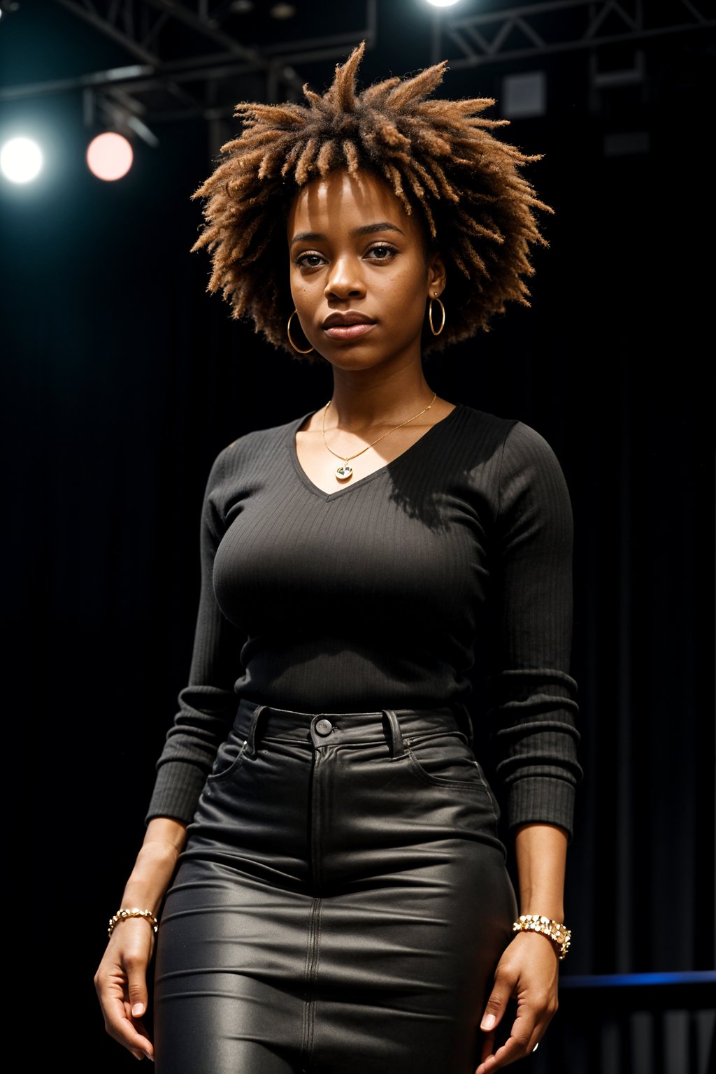 woman as a conference keynote speaker standing on stage at a conference