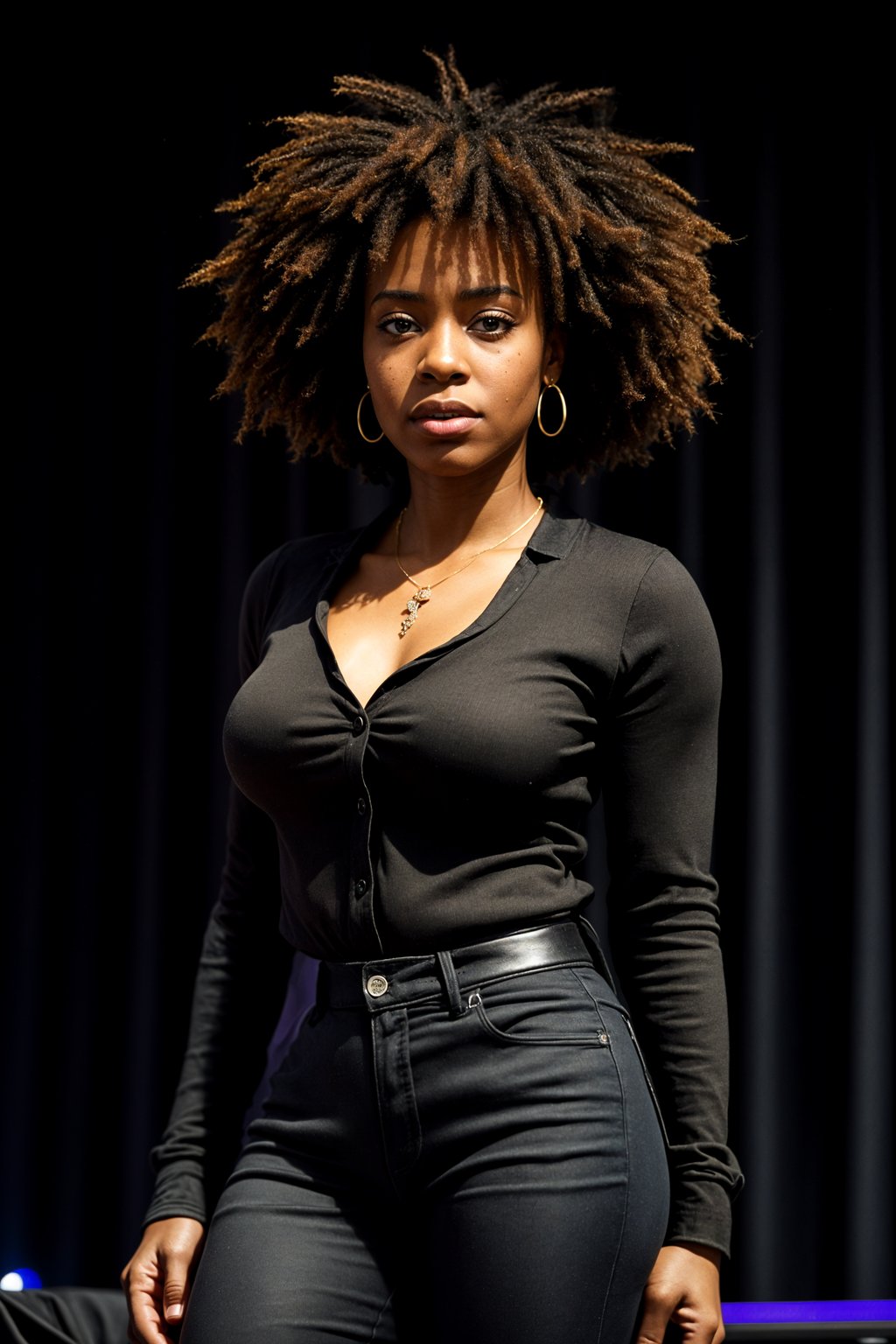 woman as a conference keynote speaker standing on stage at a conference