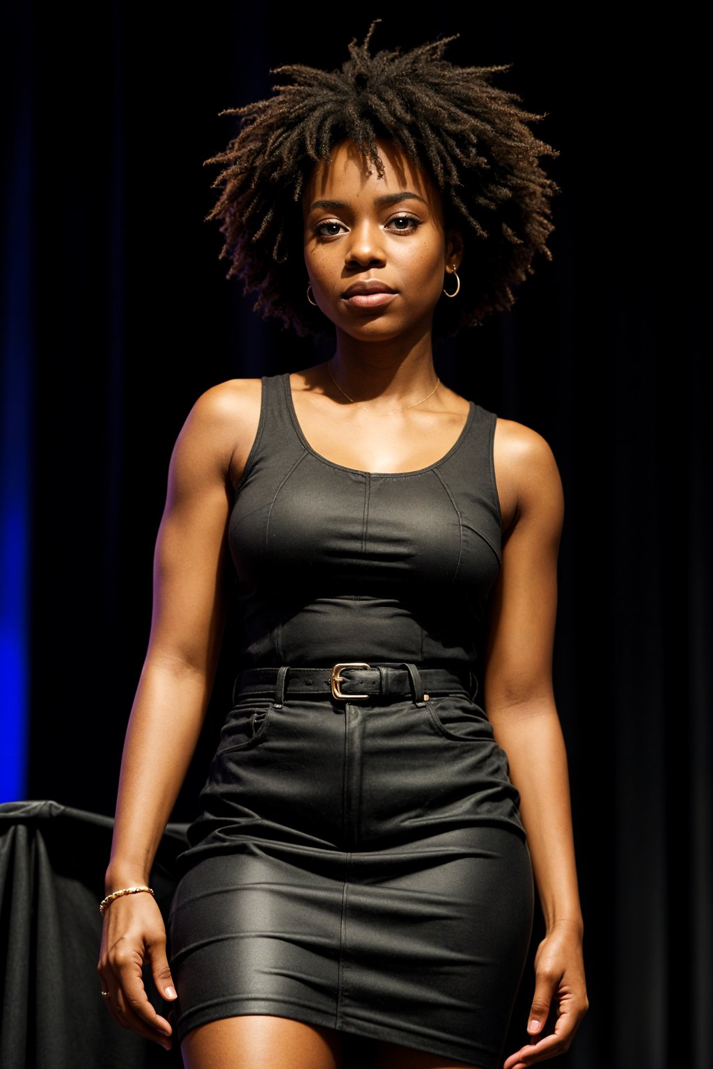 woman as a conference keynote speaker standing on stage at a conference