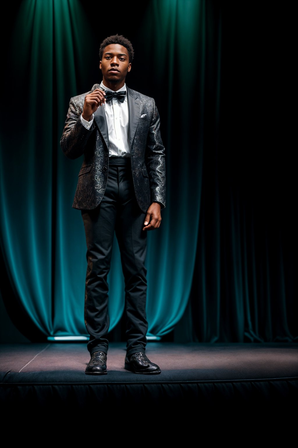 man as a conference keynote speaker standing on stage at a conference