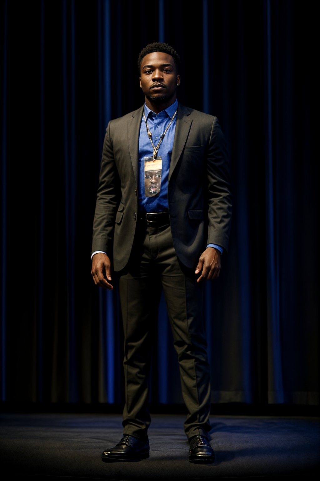 man as a conference keynote speaker standing on stage at a conference