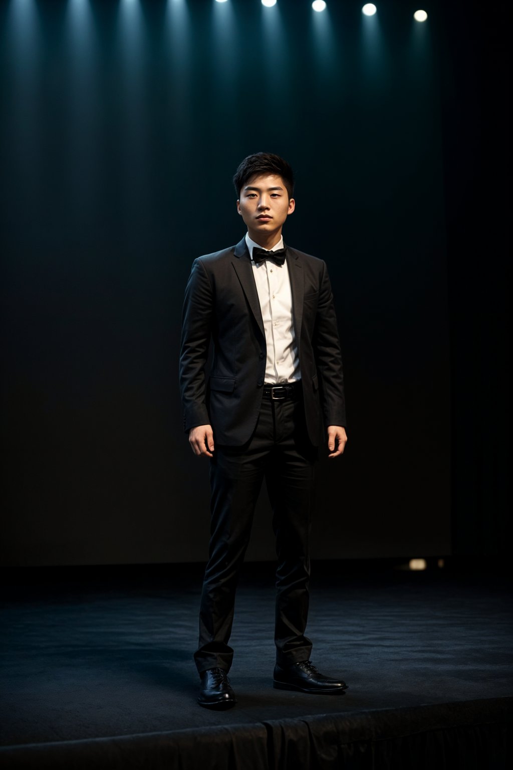 man as a conference keynote speaker standing on stage at a conference