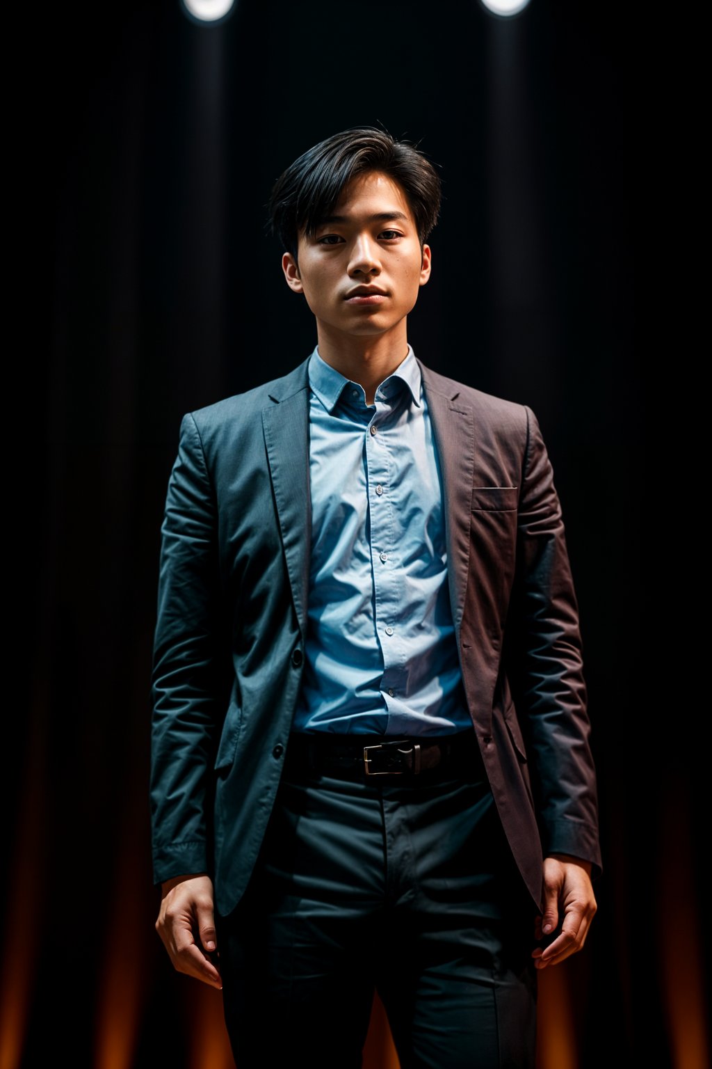 man as a conference keynote speaker standing on stage at a conference