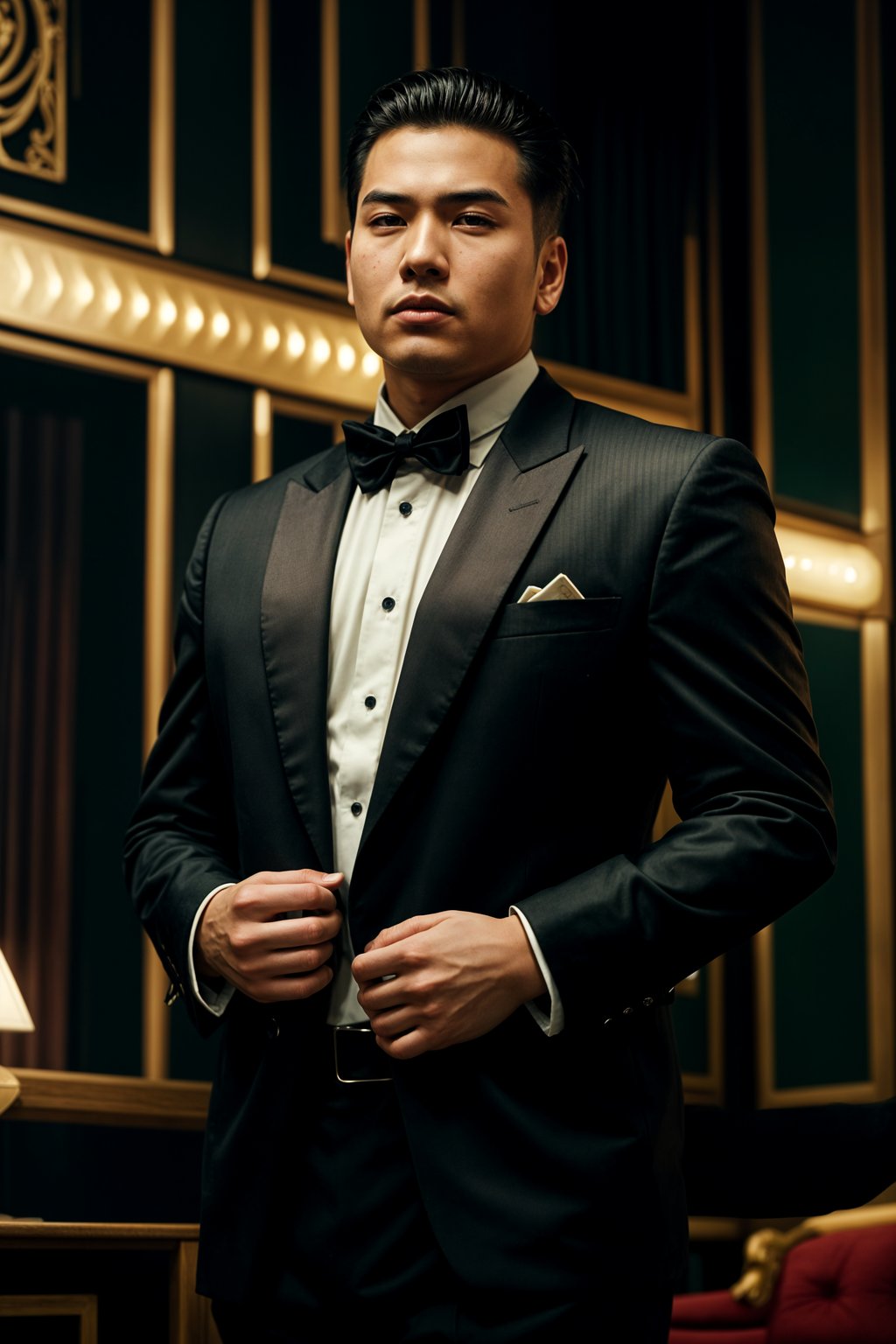 beautiful man as a mobster, mafia, mafia outfit, tailored suits, chunky gold jewelry, mafia aesthetic, flashy, glamorous, luxury, loud, Goodfellas, The Sopranos, Mob Wives, opulence, confidence
