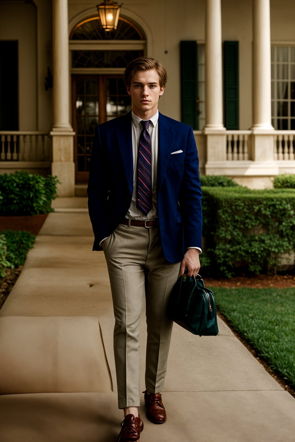 a man in preppy style, old money aesthetic, posh style, elite school stlye, luxurious style, gossip girl neo-prep style, ralph lauren style, country club style, ivy league style