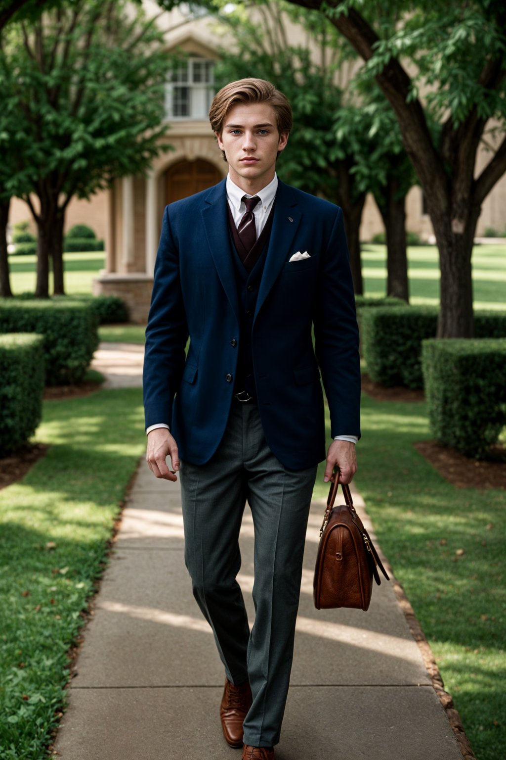 a man in preppy style, old money aesthetic, posh style, elite school stlye, luxurious style, gossip girl neo-prep style, ralph lauren style, country club style, ivy league style