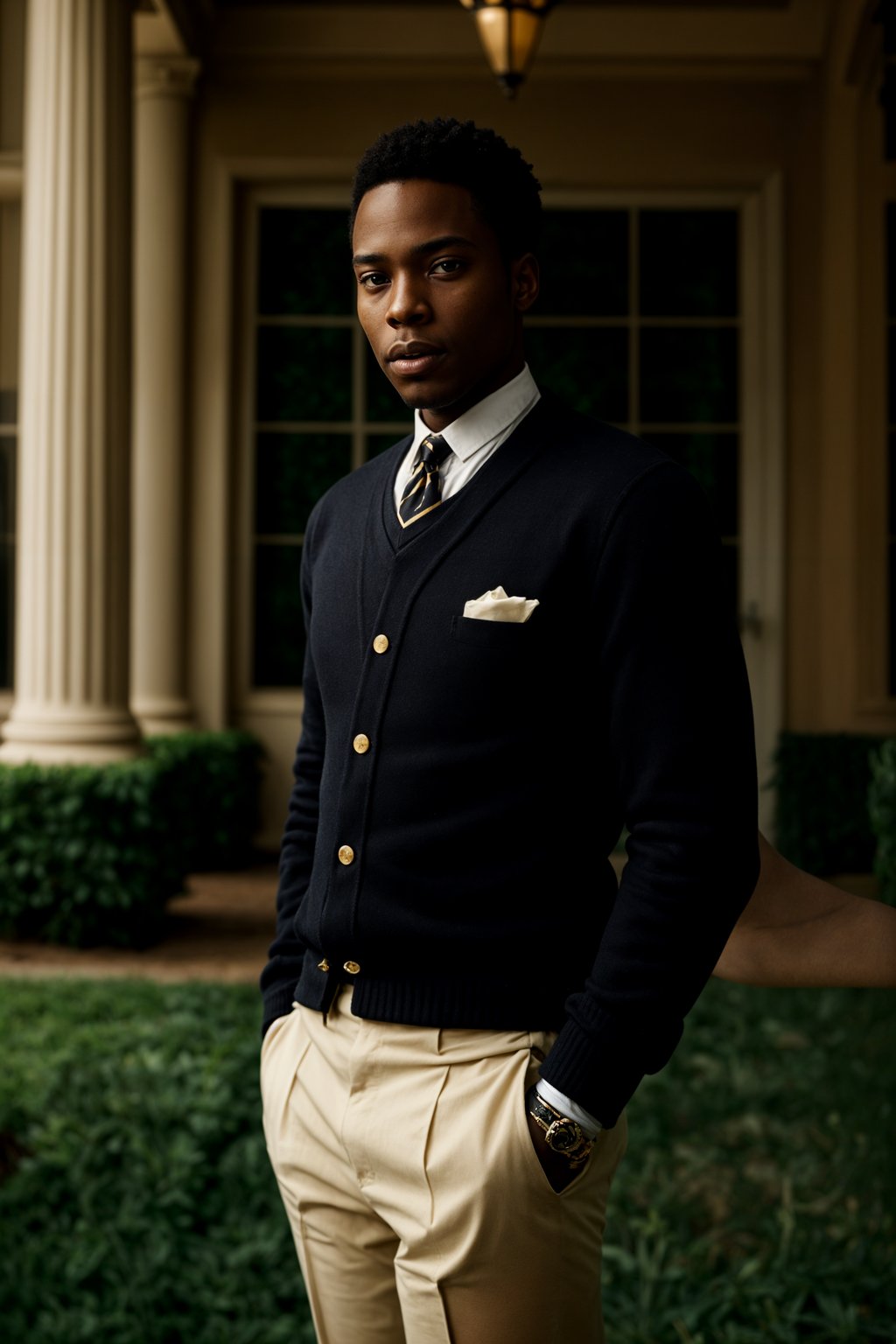 a man in preppy style, old money aesthetic, posh style, elite school stlye, luxurious style, gossip girl neo-prep style, ralph lauren style, country club style, ivy league style