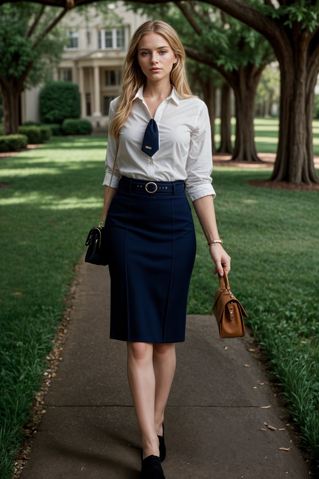 a woman in preppy style, old money aesthetic, posh style, elite school stlye, luxurious style, gossip girl neo-prep style, ralph lauren style, country club style, ivy league style