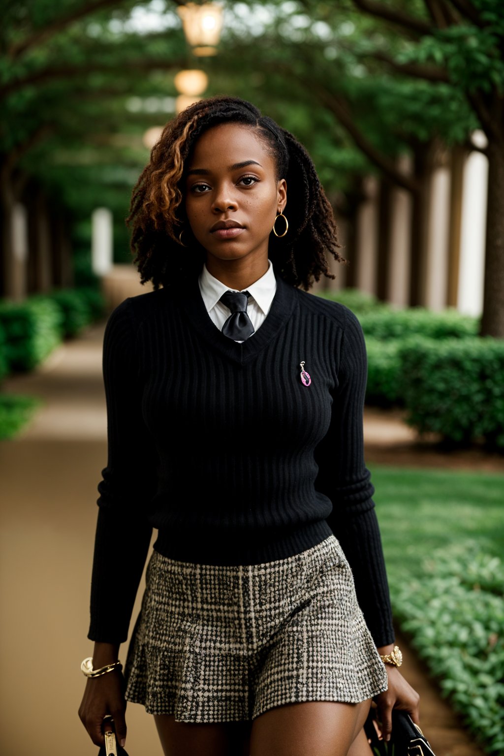 a woman in preppy style, old money aesthetic, posh style, elite school stlye, luxurious style, gossip girl neo-prep style, ralph lauren style, country club style, ivy league style