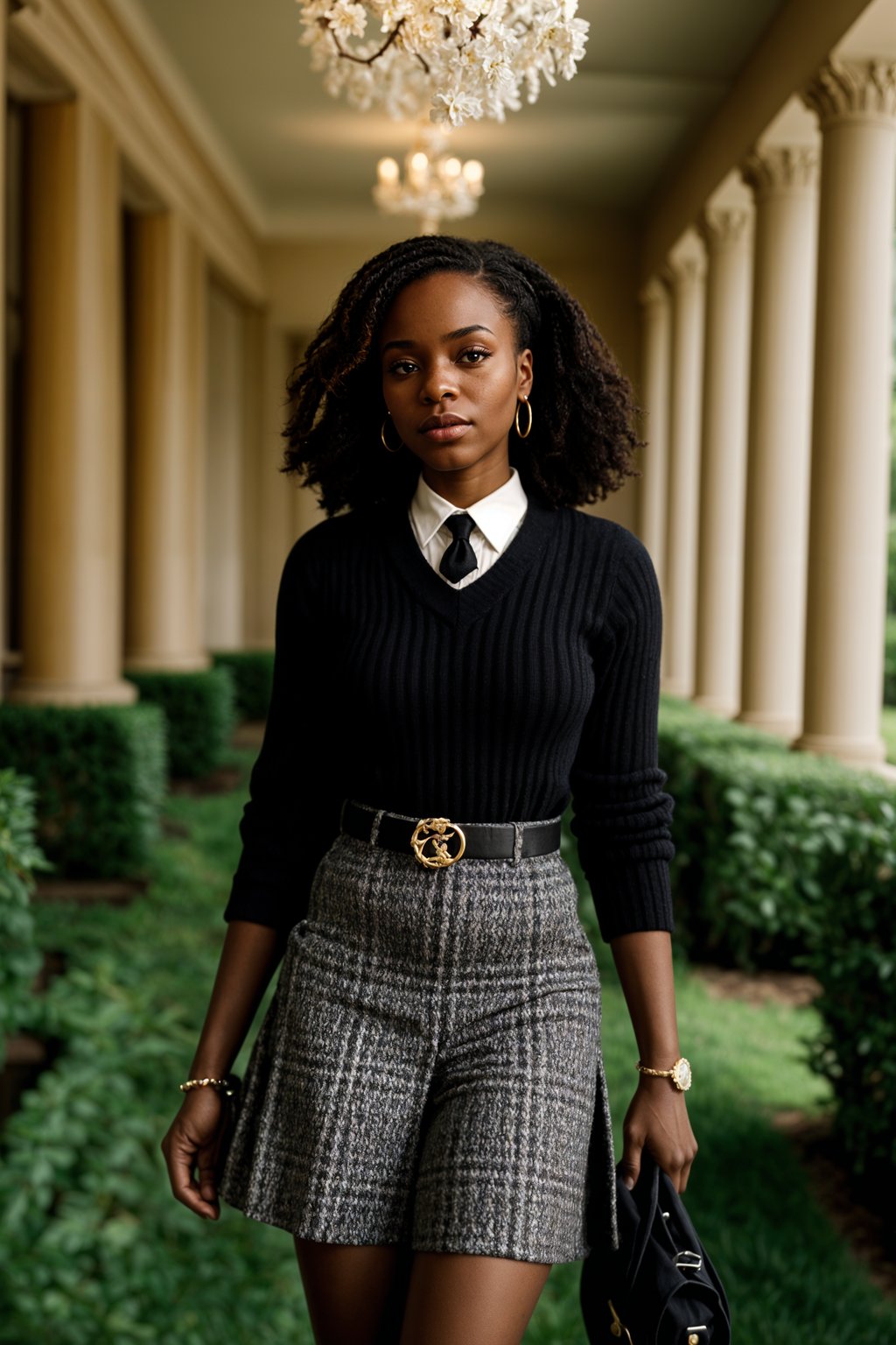 a woman in preppy style, old money aesthetic, posh style, elite school stlye, luxurious style, gossip girl neo-prep style, ralph lauren style, country club style, ivy league style