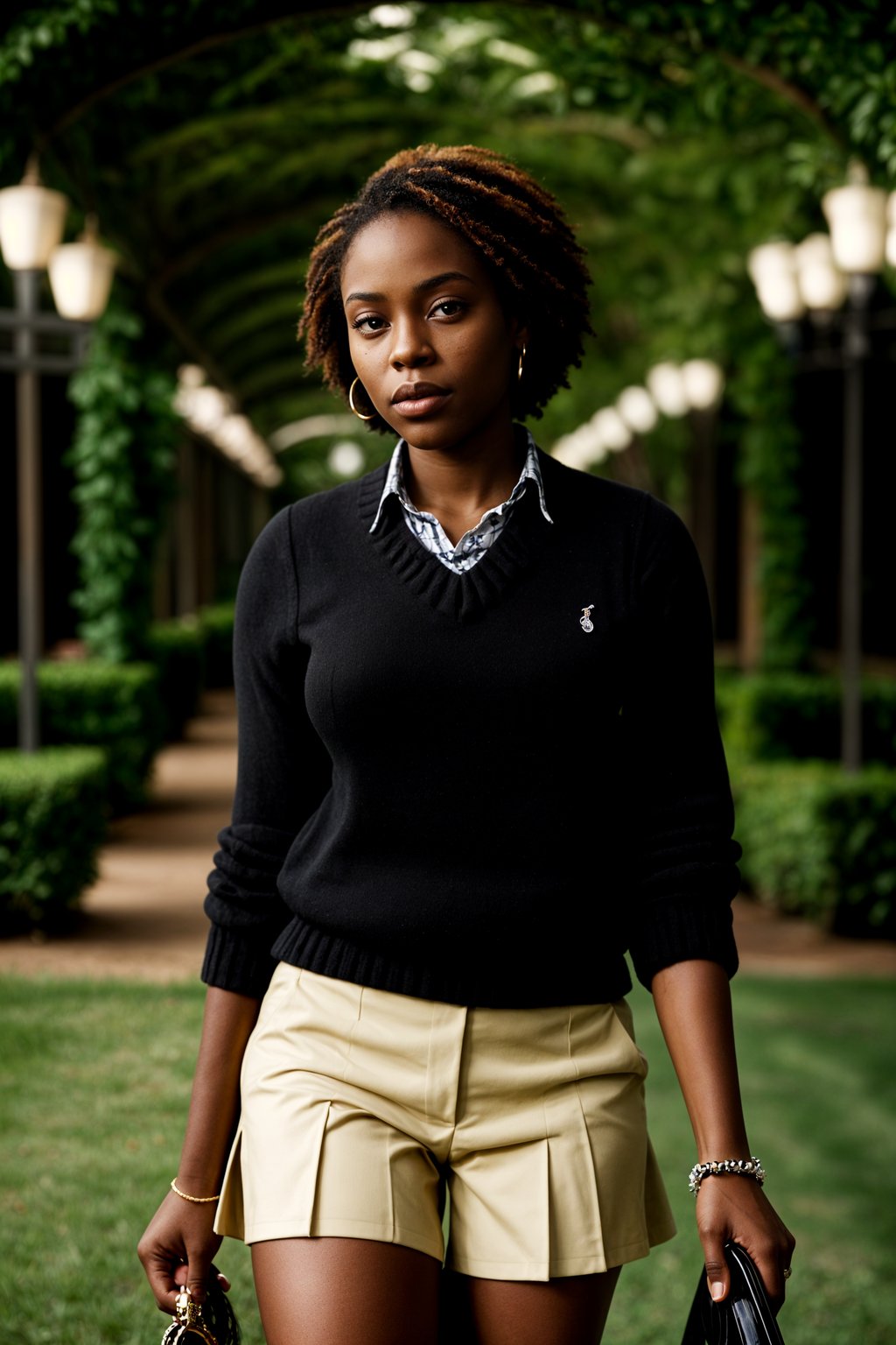 a woman in preppy style, old money aesthetic, posh style, elite school stlye, luxurious style, gossip girl neo-prep style, ralph lauren style, country club style, ivy league style