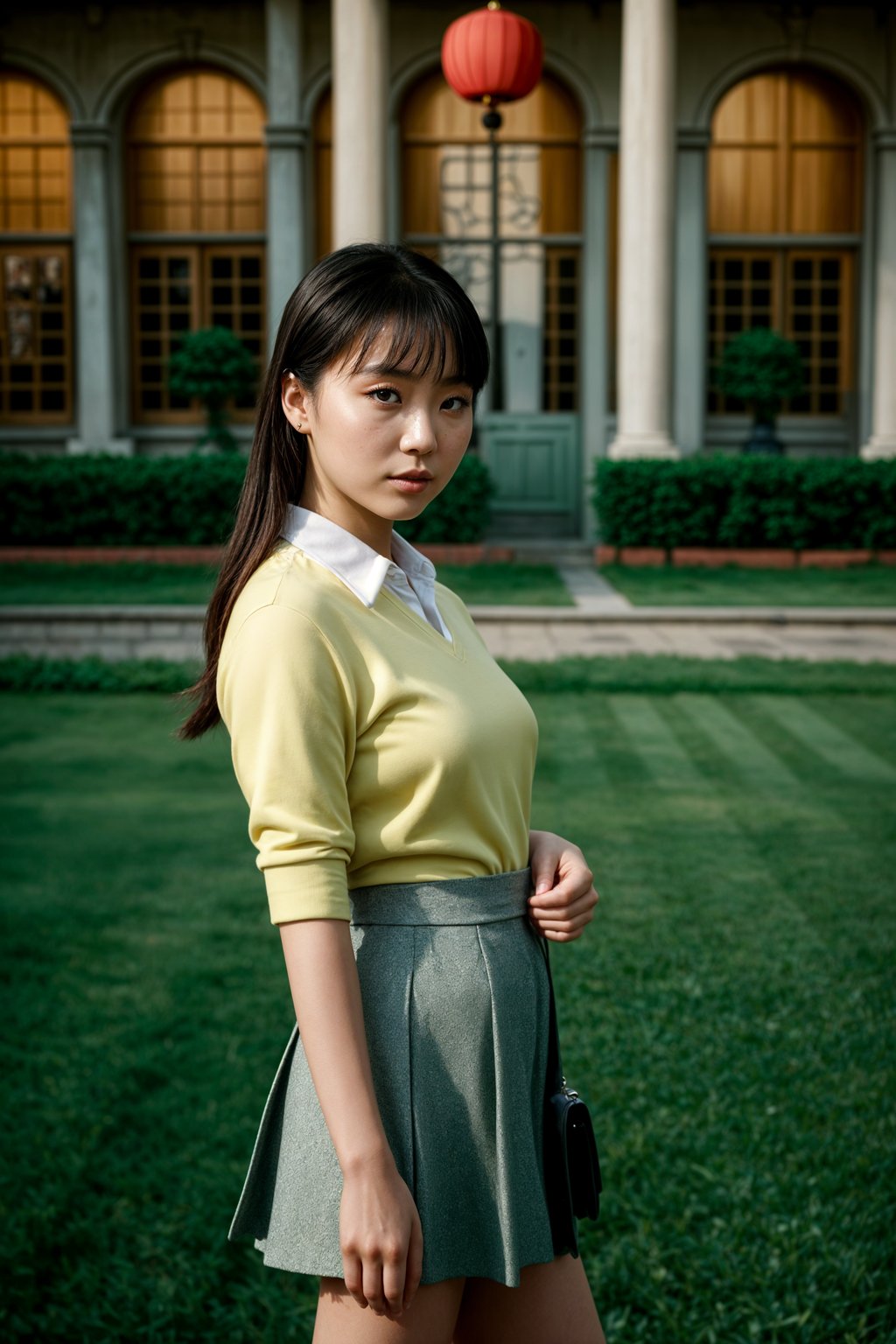 a woman in preppy style, old money aesthetic, posh style, elite school stlye, luxurious style, gossip girl neo-prep style, ralph lauren style, country club style, ivy league style