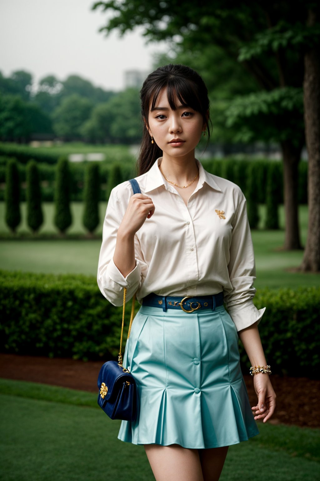 a woman in preppy style, old money aesthetic, posh style, elite school stlye, luxurious style, gossip girl neo-prep style, ralph lauren style, country club style, ivy league style