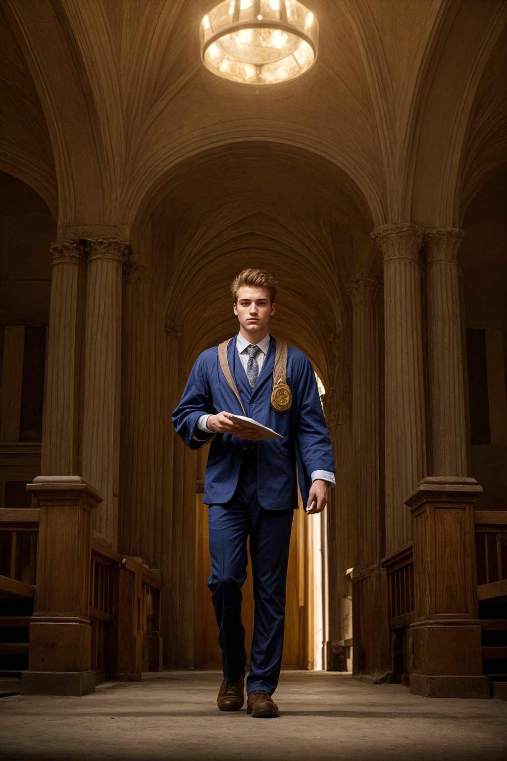 a graduate man wearing their academic regalia, capturing the gratitude and mentorship experienced during their university journey