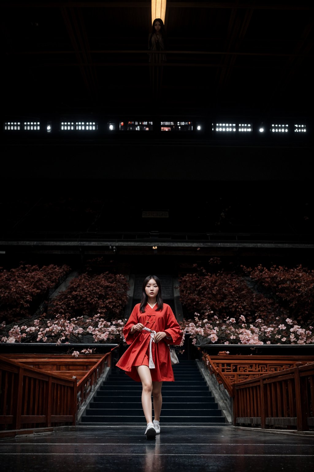 a graduate woman in their academic gown and mortarboard, walking across the stage to receive their diploma, capturing the moment of recognition and accomplishment