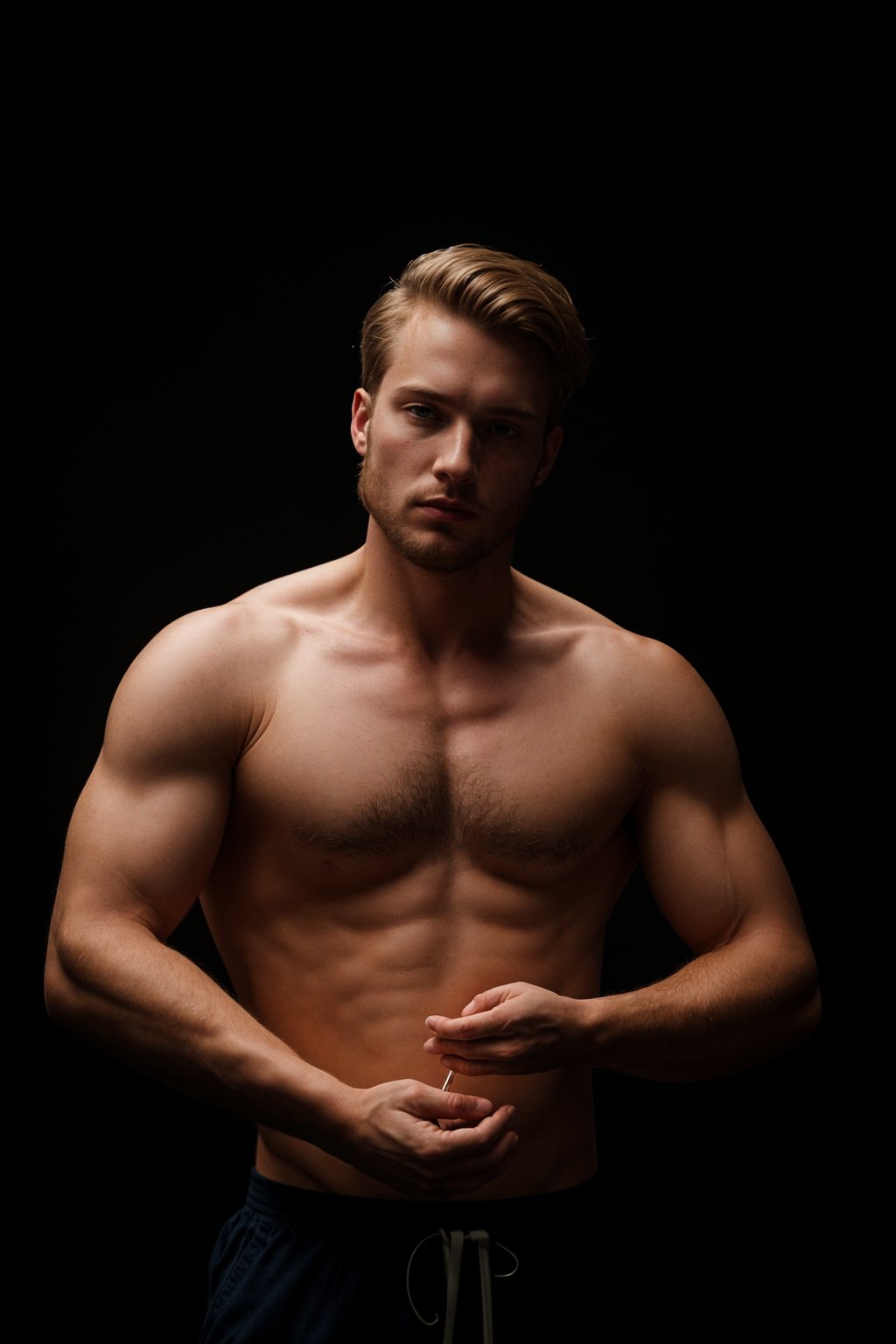 man receiving energy healing or participating in a healing circle, capturing the flow of healing energy and the restoration of balance