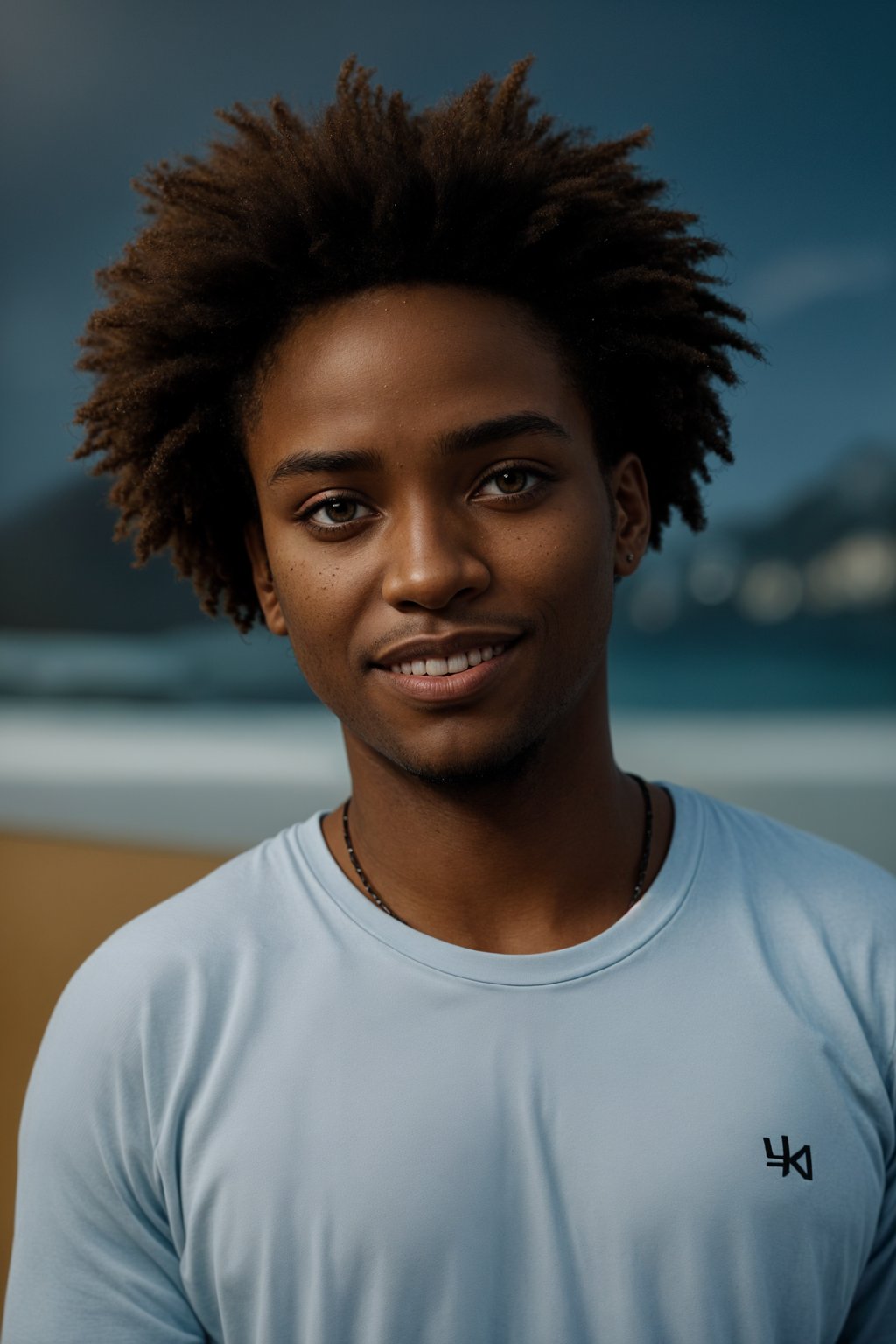 smiling man in Rio de Janeiro at Ipanema Beach