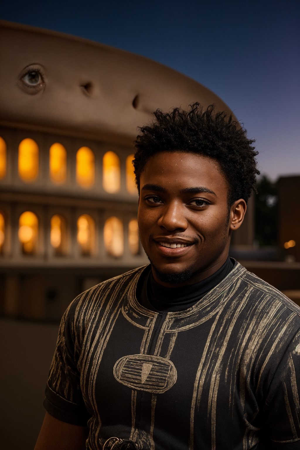 smiling man in Rome with the Colosseum in the background