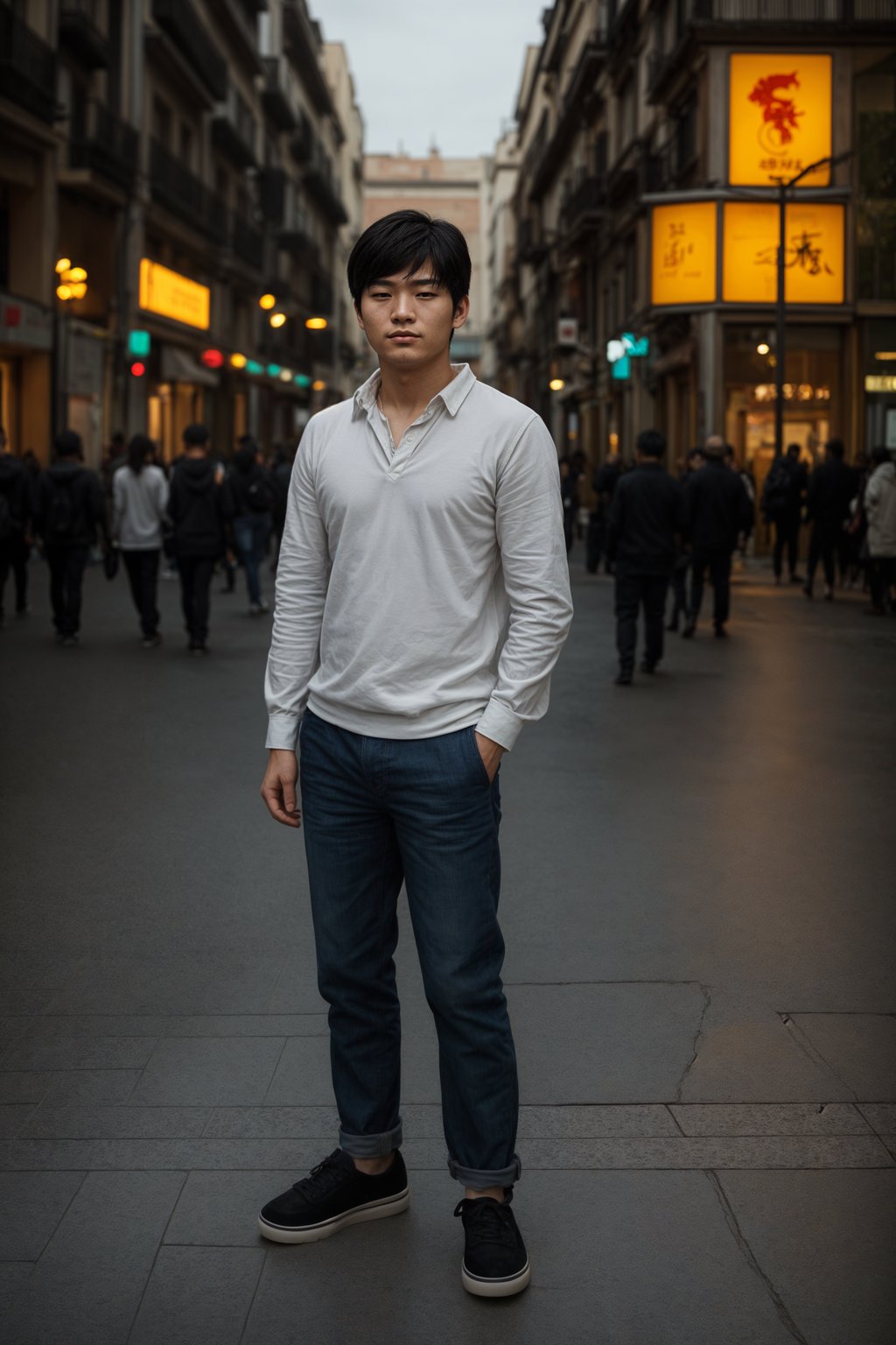 smiling man in Barcelona center