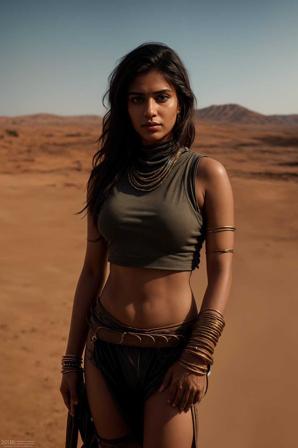 woman in style of mad max warrior in desert _ unreal _ 5 _ daz. _ rpg _ shot _ extremely _ detailed _ artgerm _ greg _ rutkowski _ greg