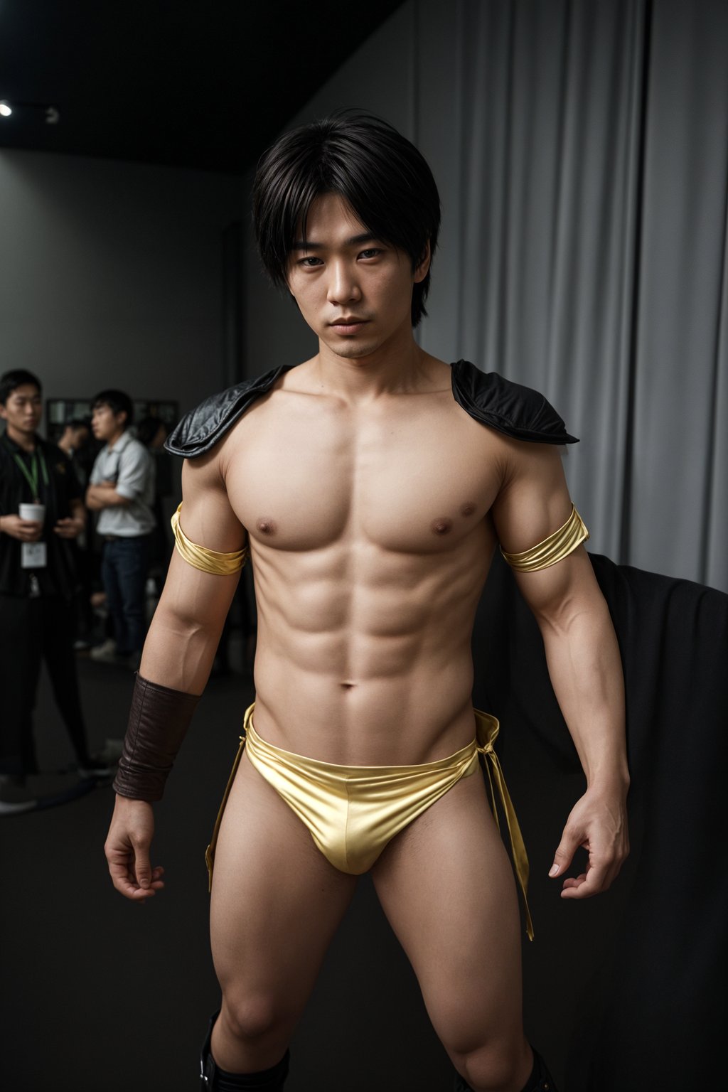 man in sexy Cosplay outfit at Cosplay Convention