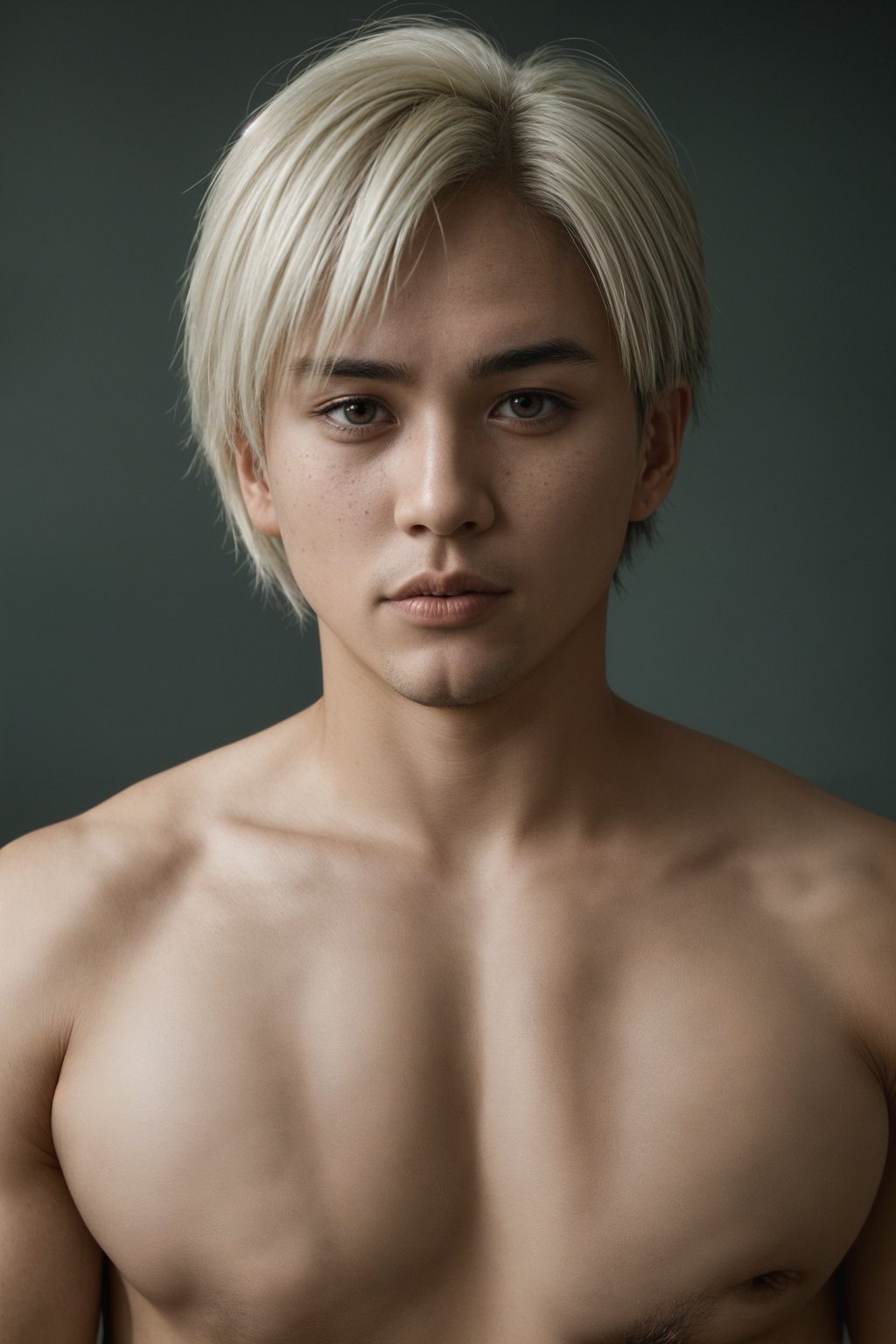 man with platinum blonde hair dyed