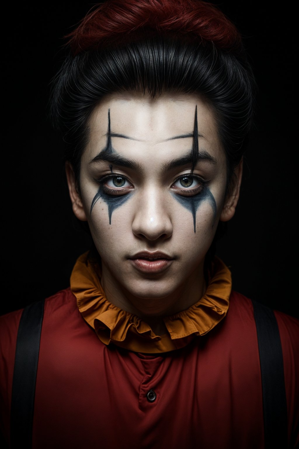 man as a Clown with Clown Makeup