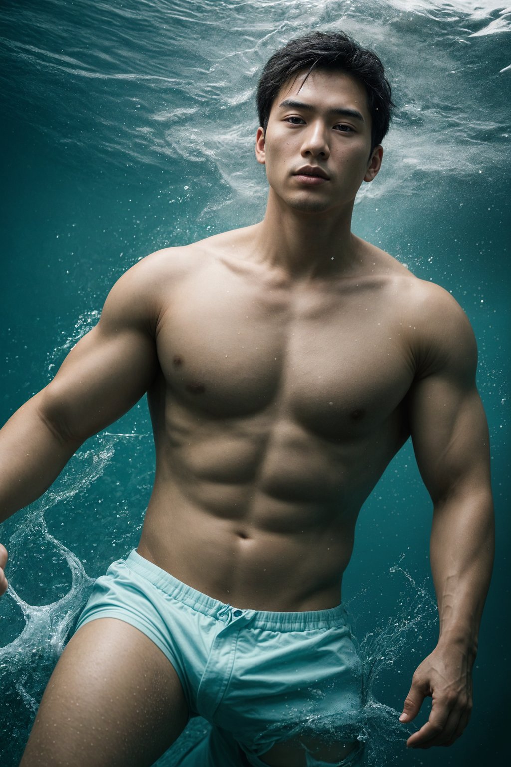 man swimming