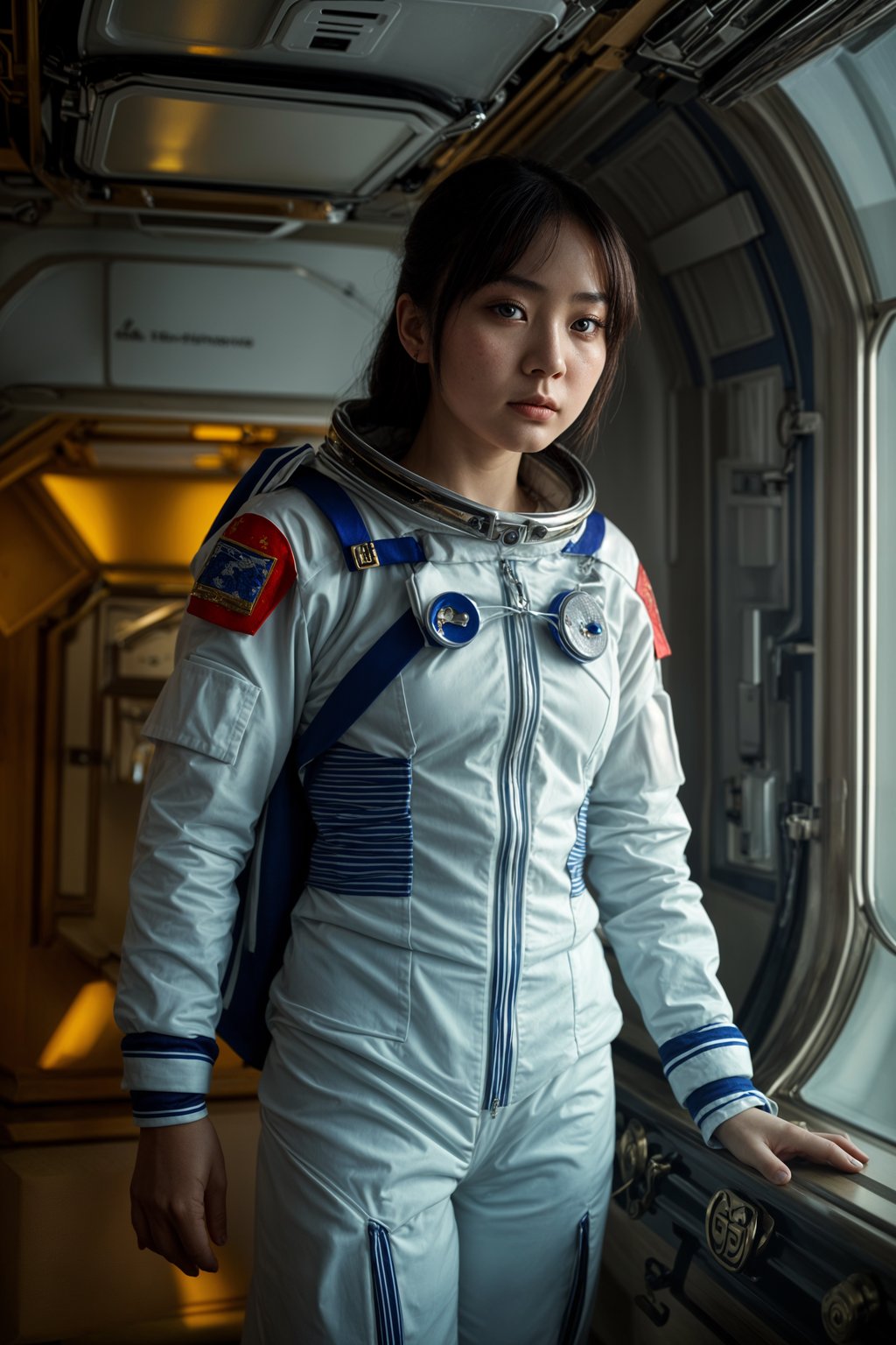 woman as NASA Astronaut in space suit