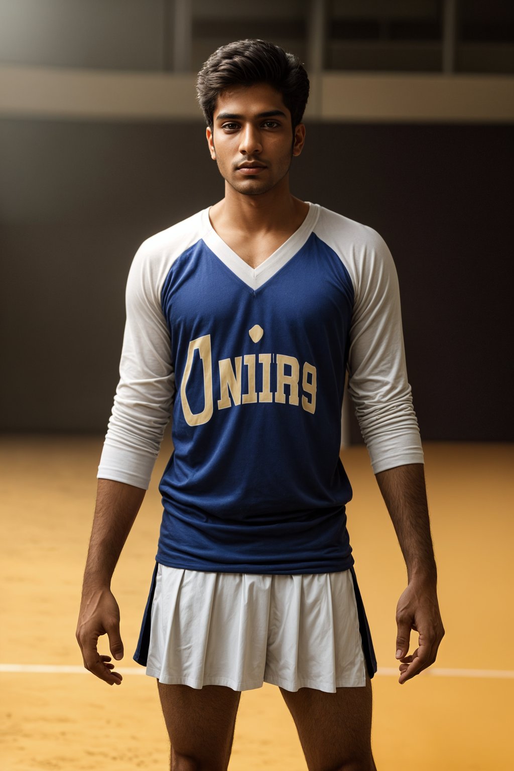 man as Cheerleader at college