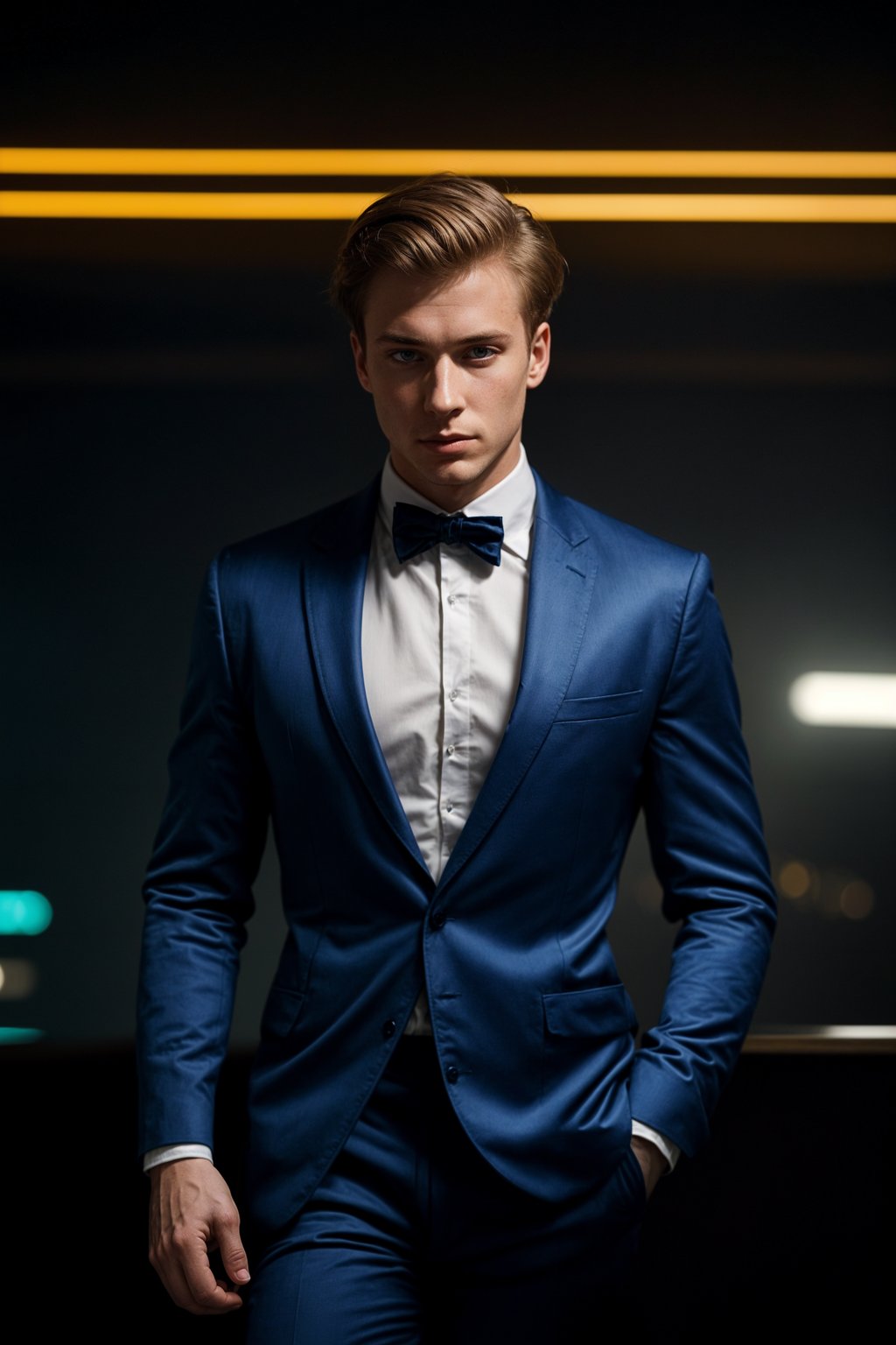 a man wearing  silk suit in night club, instagram photo, instagram,  fit body'