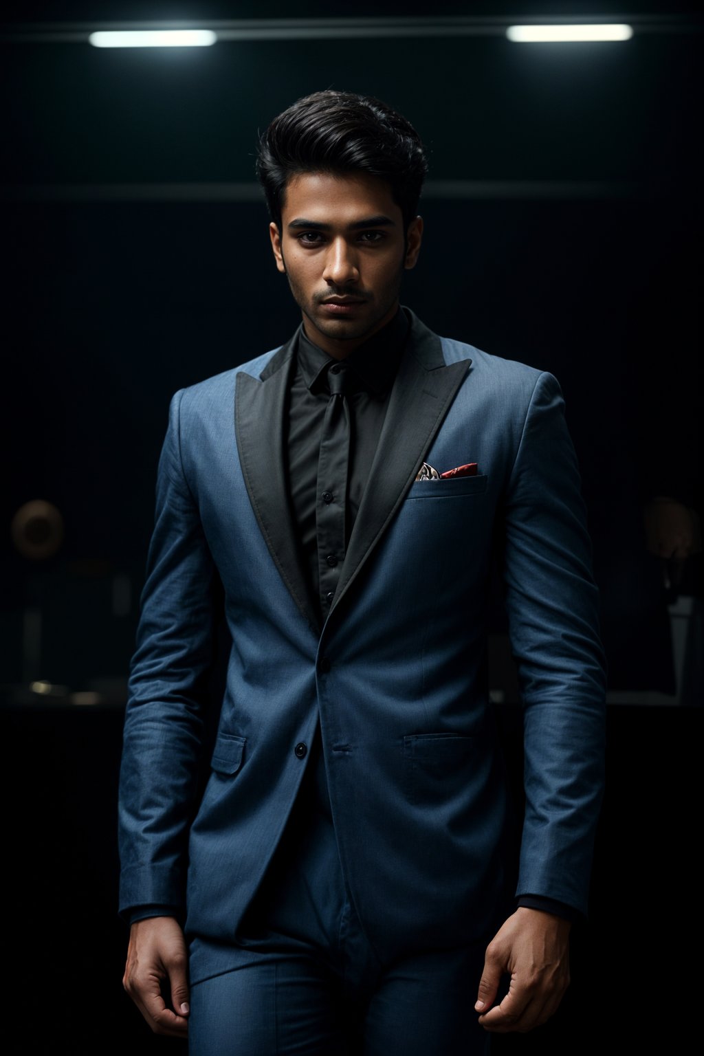 a man wearing  silk suit in night club, instagram photo, instagram,  fit body'