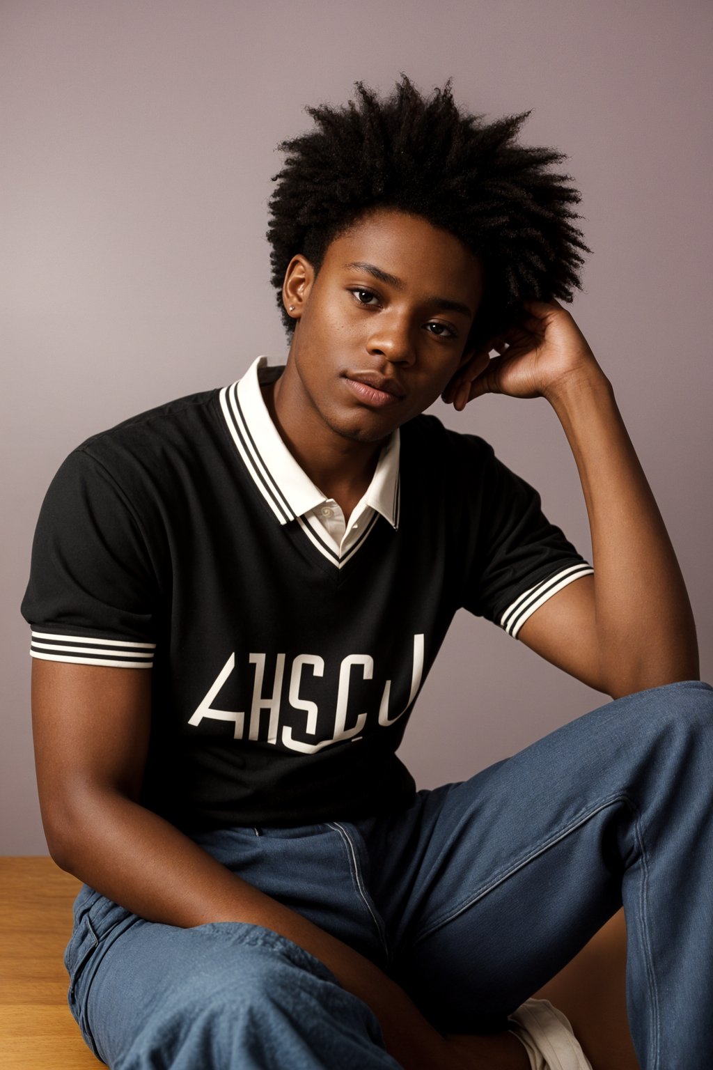 (school portrait) photo headshot of a young 18 y o man in 1990s style, nineties style, 90s, 1990s fashion, 1990s hair, school, man is sitting and posing for a (yearbook) picture, blue yearbook background, official school yearbook photo, man sitting (looking straight into camera), (school shoot), (inside), blue yearbook background