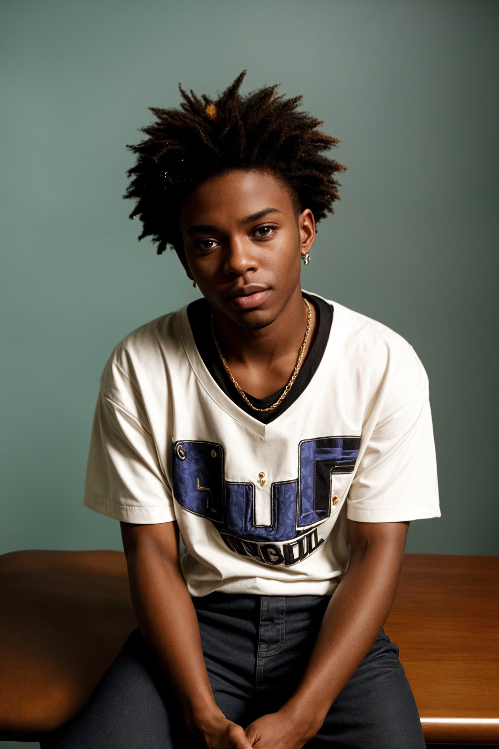 (school portrait) photo headshot of a young 18 y o man in 1990s style, nineties style, 90s, 1990s fashion, 1990s hair, school, man is sitting and posing for a (yearbook) picture, blue yearbook background, official school yearbook photo, man sitting (looking straight into camera), (school shoot), (inside), blue yearbook background