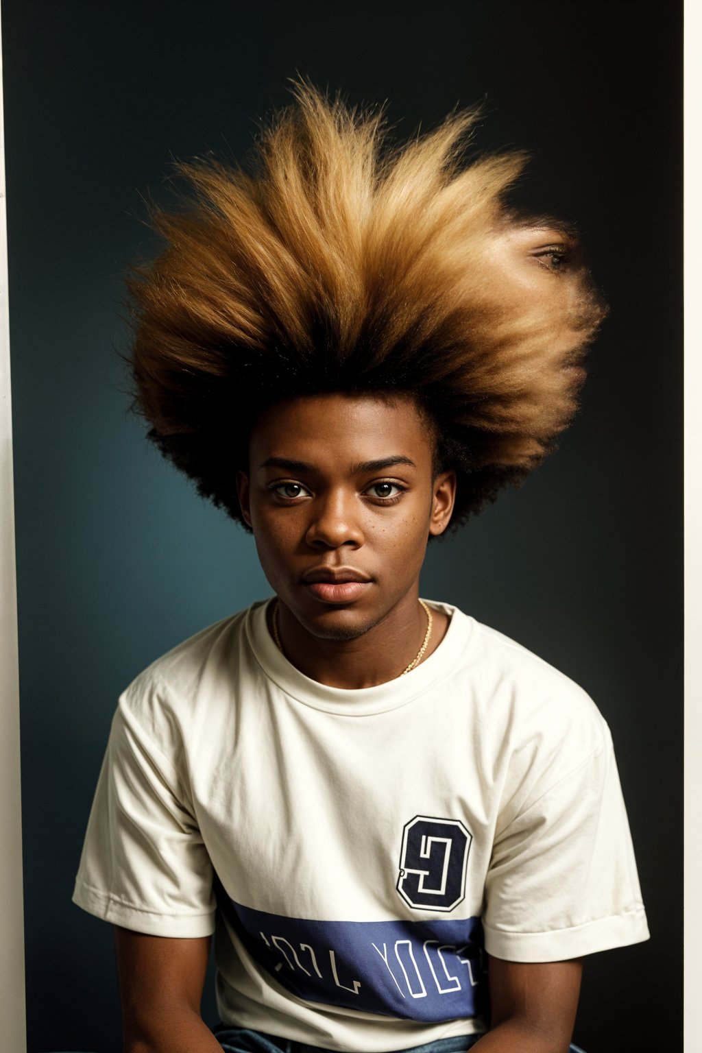 (school portrait) photo headshot of a young 18 y o man in 1990s style, nineties style, 90s, 1990s fashion, 1990s hair, school, man is sitting and posing for a (yearbook) picture, blue yearbook background, official school yearbook photo, man sitting (looking straight into camera), (school shoot), (inside), blue yearbook background