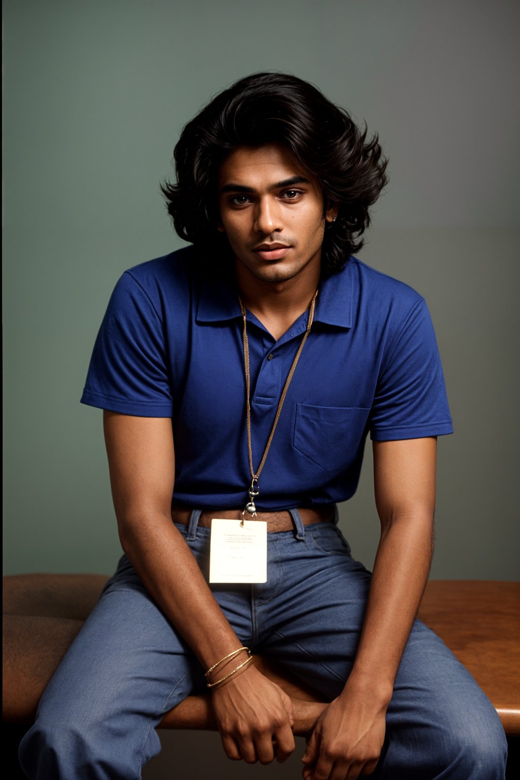 (school portrait) photo headshot of a young 18 y o man in 1990s style, nineties style, 90s, 1990s fashion, 1990s hair, school, man is sitting and posing for a (yearbook) picture, blue yearbook background, official school yearbook photo, man sitting (looking straight into camera), (school shoot), (inside), blue yearbook background