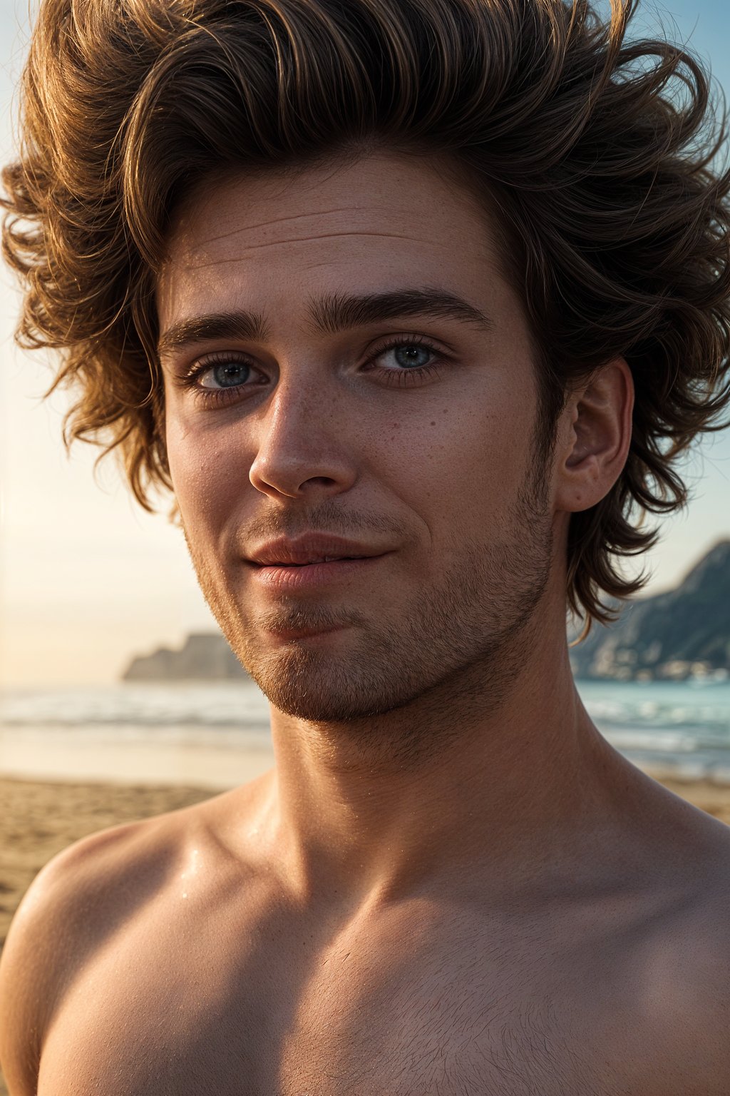 smiling man as digital nomad in Rio de Janeiro at Ipanema Beach