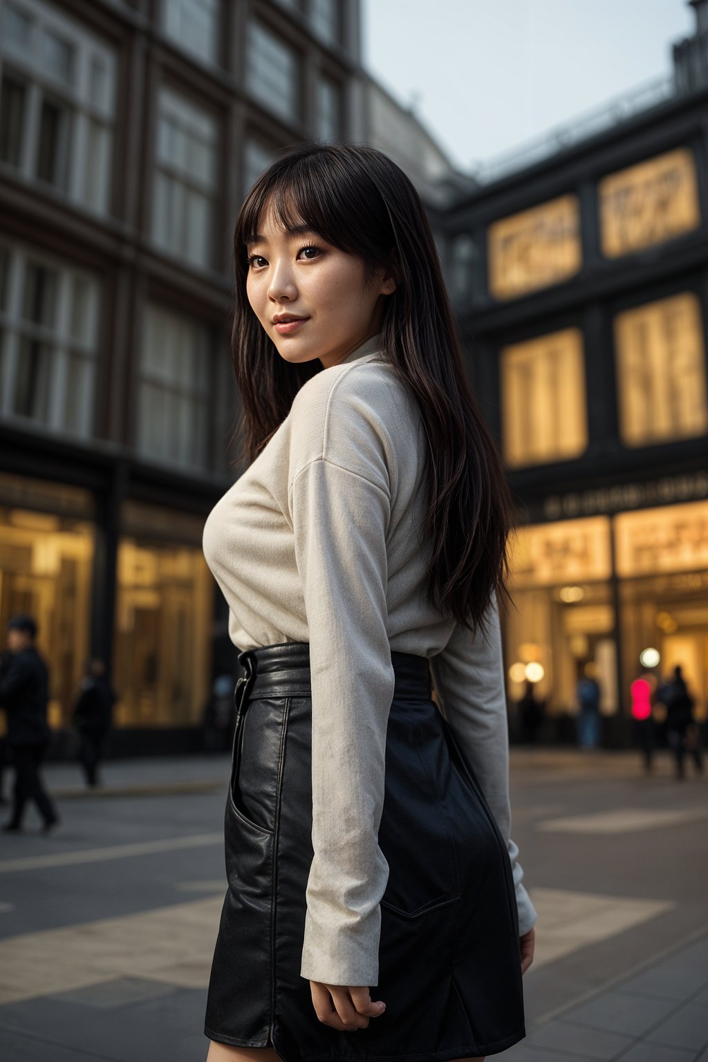 smiling woman as digital nomad in London in Soho background