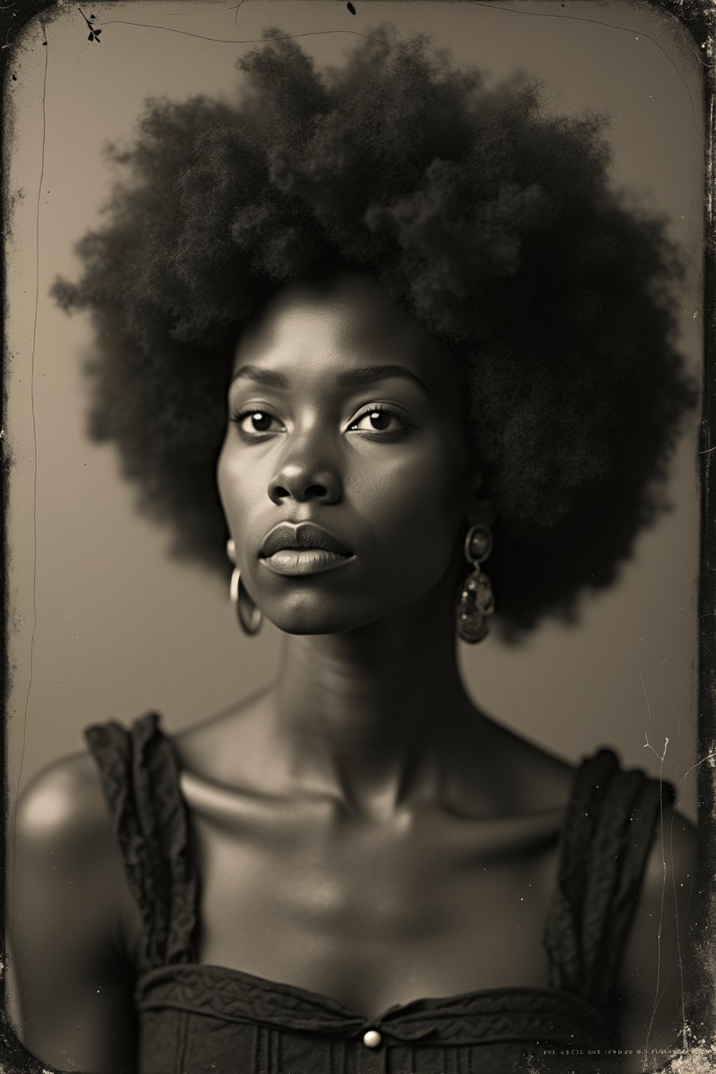 woman as a tintype photograph by george hurrell and james van der zee