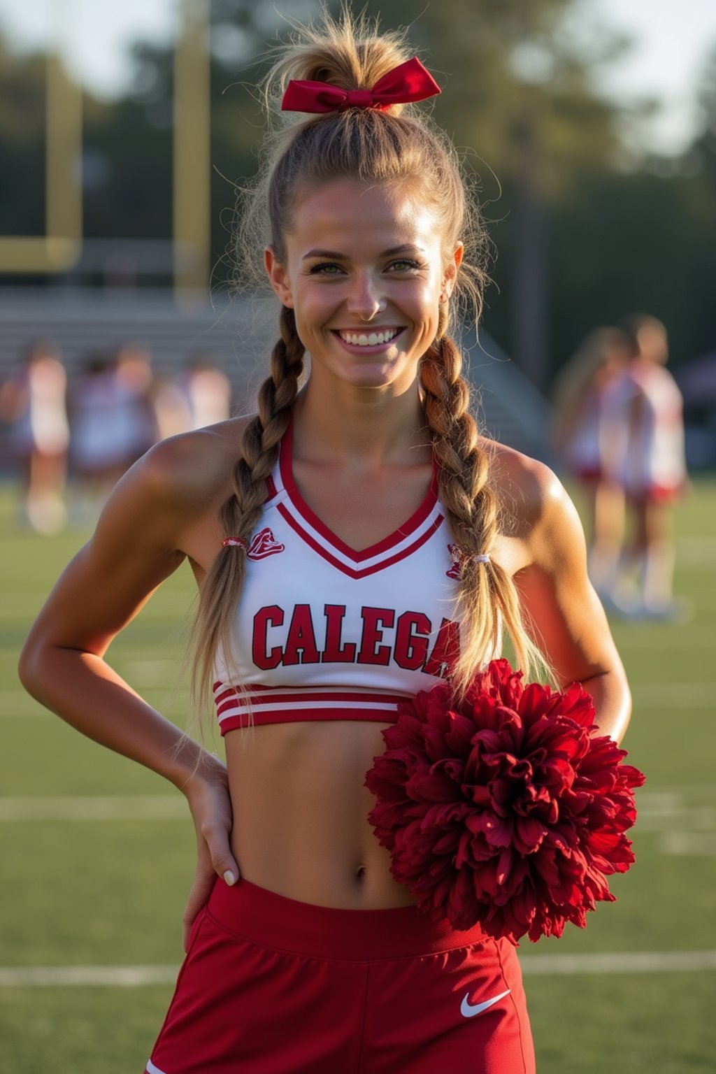 woman as Cheerleader at college